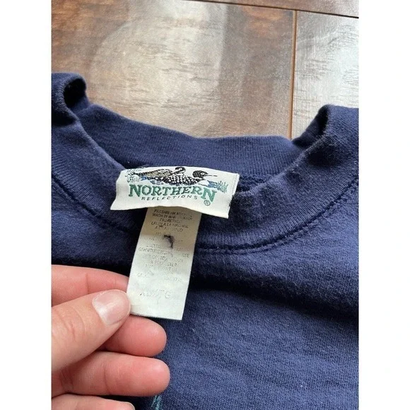 Vintage Northern Reflection Bear Print Crew neck Sweatshirt Mens Size XL - Picture 5 of 8